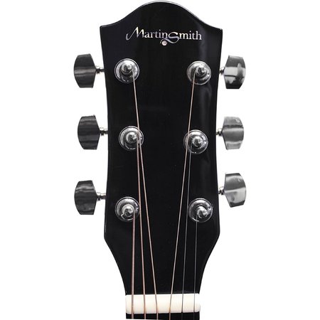 Rockjam Martin Smith 6 Full Size Acoustic Guitar with Strap, Strings and Picks, Natural W-100-N-PK